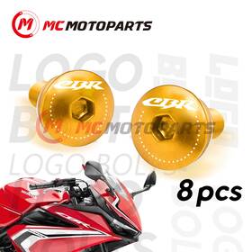 Clcrwbgdlogocbr1cc014h Createmotor Gold Windscreen Bolt Kit M5 For Honda Cbr600f4 Cbr954rr Cbr1000rrr