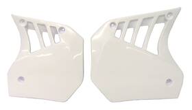 Cru02803 Cru Products 1986 87 1988 For Yamaha Yz 125 Yz125 White Radiator Side Covers Plastics Shrouds