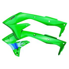 1cyc-1867-72f Cycra Powerflow Intake Radiator Shrouds Flo Green