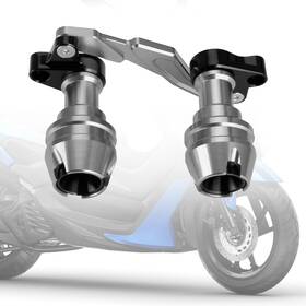Fs-235-sil Darupsun Crash Bobbins Protector Sliders Aluminum Silver For Yamaha Nvx Aerox Nmax 15-19
