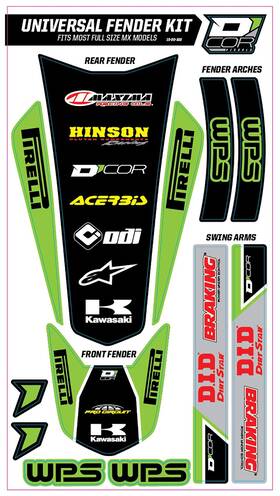 15-20-102 Dcor Universal Rear Fender Trim Kit - Full Size Kaw