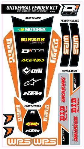 15-30-102 Dcor D-cor Universal Rear Fender Trim Kit - Full Size Fits Ktm 15-30-102 Dcor D-cor Universal Rear Fender Trim Kit - Full Size Fits Ktm