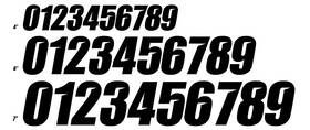45-31-3 Dcor Slash Series Individual Numbers 7 Inch - No.3 Black