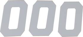 45-36-0 Dcor - Race Number Plate #0 White 6 Inch