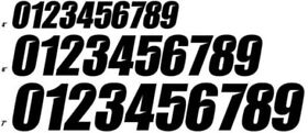 4310-0885 Dcor Slash Series Individual Numbers 4in. No.4 Black 45-27-4