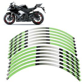 Dictorcoltd 550748600005 For Kawasaki Ninja 1000/r/sx 250/r 300 17 Inch Rim Stripes Wheel Tape Sticker Decals