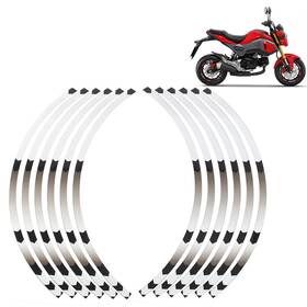 Dreamhighh 550753443369 For Honda Msx 125 Grom Msx125 Sf 12-22 Rim Wheel Stripes Decals Tape Stickers Wh