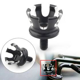Dreamhighh 550755852633 For Harley 96-up Imperial Crown Style Rear Seat Bolt Tab Screw Mount Black White