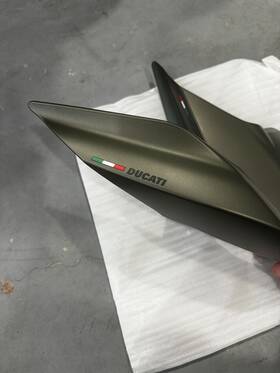 48216881a Ducati Streetfighter V2 Storm Green Rear Tail Side Seat Fairing Cowl
