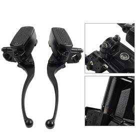 Earthoee 420015960005 7/8ftft Motorcycle Handlebar Hydraulic Brake Clutch Master Cylinder Lever Black