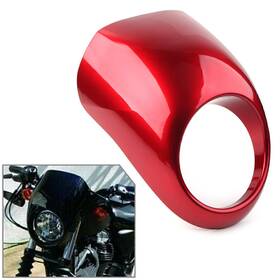Efmotorshop 550756194237 Front Headlight Cowl Fairing Light Cover Fit Harley Sportster Dyna 883 1200 Red