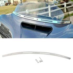 Efmotorshop 550756196880 Chrome Slotted Batwing Windshield Mounding Trim For Harley Touring Flht 14-19
