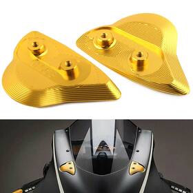 Efmotorshop 550756199782 Rearview Mirror Block Off Base Plates Cover For Yamaha Yzf-r6 2017-2022 R7 Gold