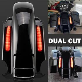 Masb191hlooooo2901zb-1f Eway Cvo Stretched Extended Rear Fender Led Running Light For Harley Touring Ultra Fl