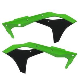 11-71136 Factory Effex Green Black Radiator Shrouds For Kx250f 2017-2020