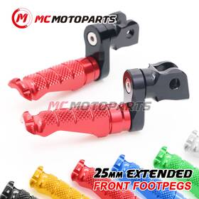 Clfafpfg7925mmbkmccpxxus087 Fastmotosport Cnc 25mm Extension Front Foot Pegs For Daytona 750 650 Sprint 900 Speed Four