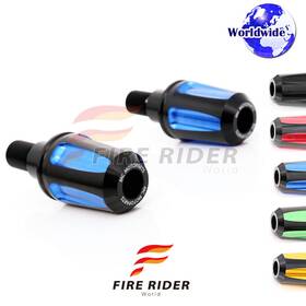 Aarbe555bkbufzcl722028 Fireriderworld Faiz Cnc Blue Bar Ends Pair For Yamaha T-max 530 Sx/dx Abs 17 18 19