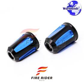 Aarbe555bkbum8cl7228057 Fireriderworld Faiz Cnc Blue Bar Ends Pair For Kawasaki Zx 600 Ninja Zx6 98 99 00 01 02 03
