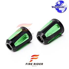 Aarbe555bkgrm8cl722055 Fireriderworld Faiz Cnc Green Bar Ends Pair For Kawasaki Zr7 01 02 03