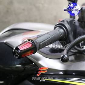Aarbe555bkrdcl722062 Fireriderworld Faiz Cnc Red Bar Ends Pair For Ducati Streetfighter 09 10 11 12 13 14 15 16