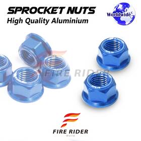 Aarrsnf01bucl72208024 Fireriderworld Blue Rear Sprocket Nuts M10 For Yamaha Fzr750 All Year