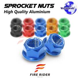 Aarrsnf01bucl72208200 Fireriderworld Blue Rear Sprocket Nuts M10 For Ducati Multistrada 1100 04 05 06 07 08 09