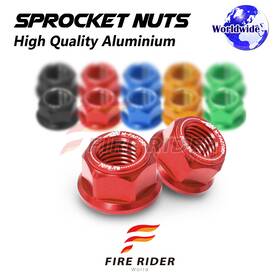 Aarrsnf01rdcl72208008 Fireriderworld Red Rear Sprocket Nuts M10 For Honda Vfr800 Crossrunner 98-13 14 15 16 17 18