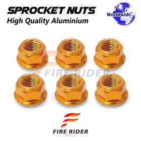 Aarrsnf02gdcl72208009 Fireriderworld Gold Rear Sprocket Nuts M10 X1.0 For Ducati Multistrada 950 17 18 19 20 21