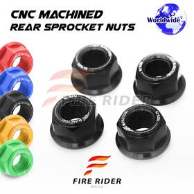 Aarrsnf08bk4pcscl72209003 Fireriderworld Black Rear Sprocket Nuts M8 For Honda Monkey 125 14 15 16 17 18 19 20 21
