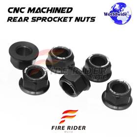 Aarrsnf08bkcl7220b037 Fireriderworld Black Rear Sprocket Nuts M8 For Mv Agusta Brutale 3 Cylinders 800 Rr E5 21 22