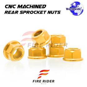 Aarrsnf08gdcl7220b041 Fireriderworld Gold Rear Sprocket Nuts M8 For Mv Agusta Brutale 1090 Rr 10 11 12 13 14 15 16 17