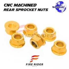 Aarrsnf08gdcl7220b042 Fireriderworld Gold Rear Sprocket Nuts M8 For Mv Agusta Brutale 4 Cylinders 1090 13 14 15 16 17