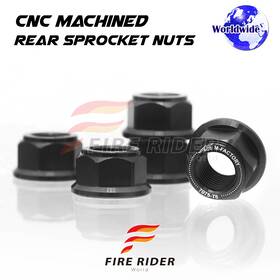 Aarrsnf12bkcl72209019 Fireriderworld Black Rear Sprocket Nuts M12 For Honda Cb 600 Hornet F7-fae 07 08 09 10 11 12 13