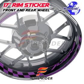 F-gp01putuonoapu105001a23002 Fireriderworld 17 Inch Rim Wheel Stickers Gp01 Purple For Tuono 1000 R 04 05 06 07 08 09 10 11