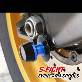 F-mclspbu6mm105001a23055 Fireriderworld Blue M6 Swingarm Spools Sliders For Mt-01 Mt-03 05 06 07 08 09 10 11 12