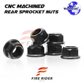 F-rsnf08bk105001a220b021 Fireriderworld Black Rear Wheel Sprocket Nuts M8 For Mv Agusta F4 1078 312 Rr 07 08