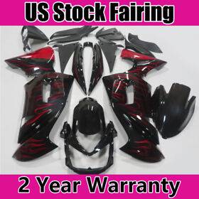 2nb-k0606-gbk Fit For Kawasaki Ninja 650r 2006 2007 2008 Er-6f Fairing Kit Red And Black