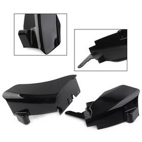 Flashbuyeasy 550753611959 Mid Frame Air Deflector Trim Heat Shield Cover Kit Black For Harley Dyna 2006-17