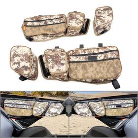 Flashbuyeasyusa 550741188586 Front Side Door Storage Bags With Knee Pad For Can Am Maverick X3 Turbo 2017-24 Flashbuyeasyusa 550741188586 Front Side Door Storage Bags With Knee Pad For Can Am Maverick X3 Turbo 2017-24