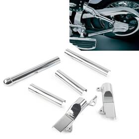 Flashbuyeasyusa 550743302614 Rear Swingarm Tube Covers Chrome Fit For Harley Davidson Softail 2000-2007 Flashbuyeasyusa 550743302614 Rear Swingarm Tube Covers Chrome Fit For Harley Davidson Softail 2000-2007