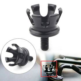 Flashbuyeasyusa 550744784419 Imperial Crown Style Rear Seat Bolt Tab Screw Mount Aluminum For Harley 96 Blk