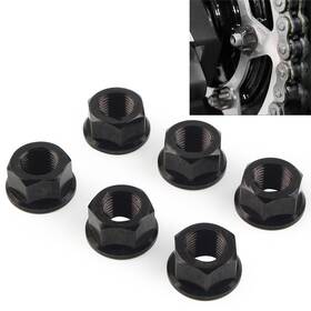 Flashbuyeasyusa 550745905554 Rear Sprocket Nuts M10 1.0 For Ducati Streetfighter Panigale V4 S Speciale Black