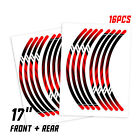 F-wsad01b17105001a22045 For Honda Cbf300 15 16 17 18 19 20 17inch Rim Decal Stickers Red Dot