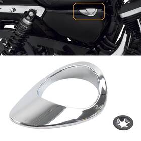 Fortodayyus 550729496320 Right Side Battery Cover Trim Oil Dipstick Bezel For Harley Xl1200 883 2004-22