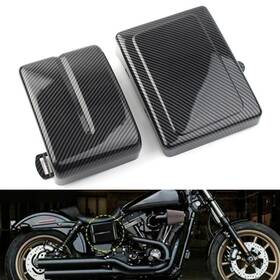 Fortodayyus 550729726007 Battery Side Fairing Cover Carbon Fiber Fit Harley Dyna Street Bob Fxdb 2006-17