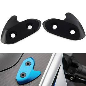 Fortodayyusa 550745880516 Rearview Mirror Block Off Base Plates Mount Black Fit Yamaha R1 Yzf Yzf-r1 15-19