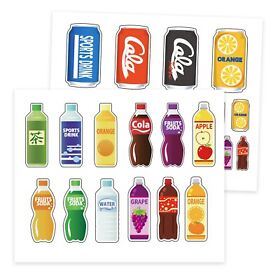 Bmhmoredk031apn006 Fruit Soda Tea And Coffee Water Waterproof Gift Packet Drinks Bottle Sticker