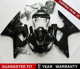 Fwy1001b Fwmt High Quality Painted Fairings Kit For Yamaha Yzf R1 2000-2001 Bodywork Set Black