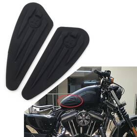 Geminiauto-us 550722147434 Rubber Fuel Gas Tank Knee Pads Decals Stickers Fit Harley Softail Dyna Sportster