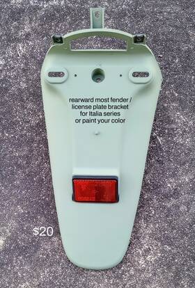 P56360033l0 Genuine Scooter Company Buddy Moped Rear Splash Guard / Rearward Most Fender Italia